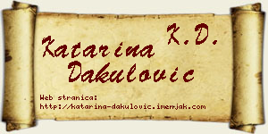 Katarina Dakulović vizit kartica